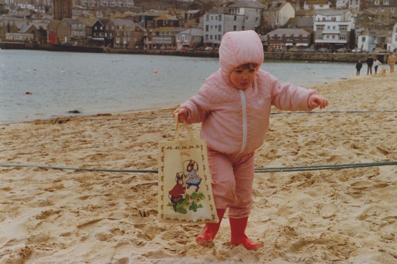 What a little cutie - that's me on St Ives beach, just a few years ago!