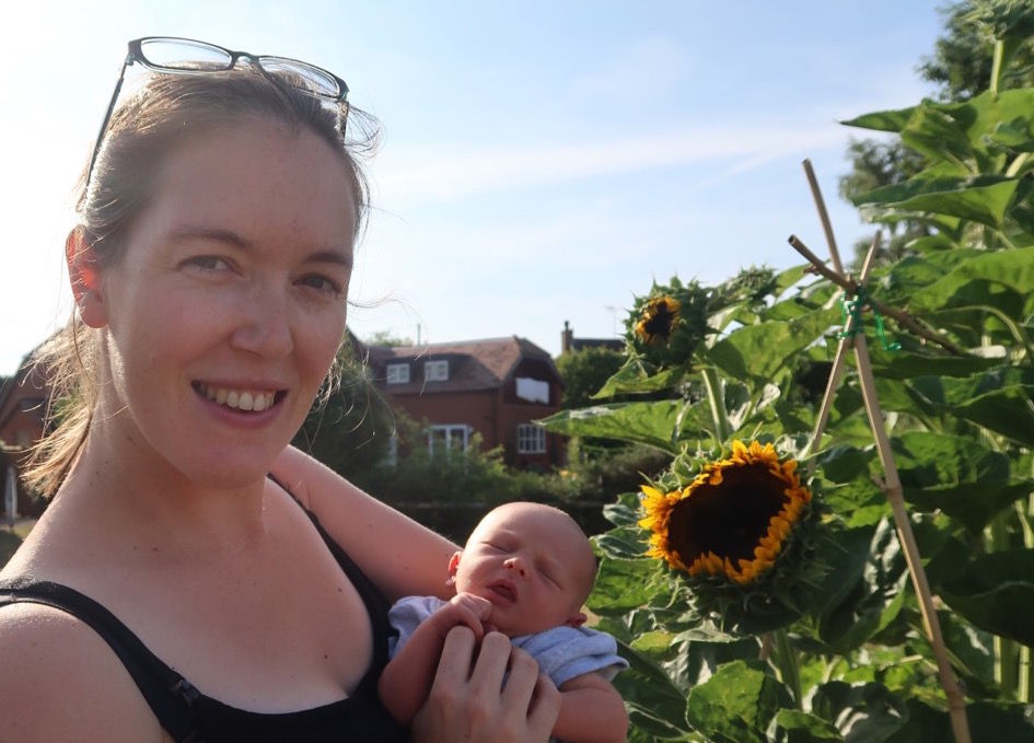 Penelope, Parker and Baby in the summer